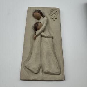 Willow Tree Mother and Daughter 2001 Plaque Wall Art Hanging 8" x 4" Susan Lordi
